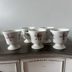Vintage Walker China Ohio Dutch Pantry Restaurant Coffee Cup Lot Of 5‎